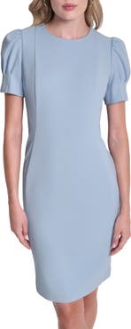 DKNY Puff Sleeve Sheath Dress