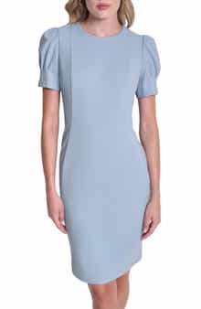 DKNY Puff Sleeve Sheath Dress