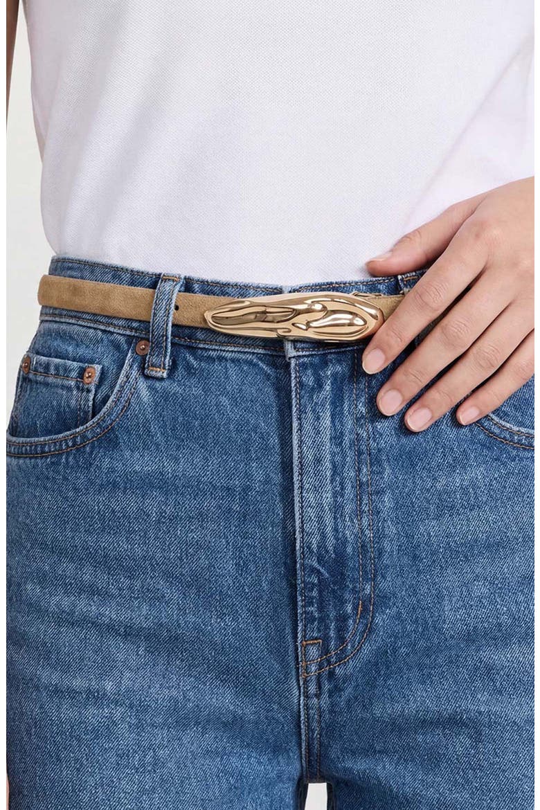 Liquid Luxe Belt, Alternate, color, SHIITAKE AND GOLD