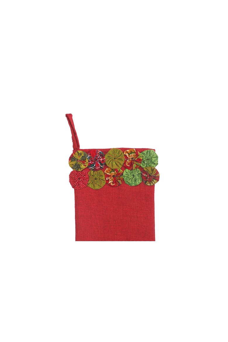 Holiday Yo-Yo Stocking, Alternate, color, Red