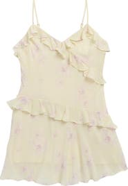 LoveShackFancy Kids' Mini Lomina Floral Ruffle Trim Dress