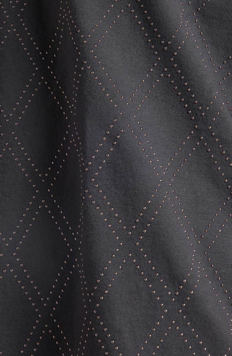 Golden Goose Studded Cotton Shoulder Pad Tank, Alternate, color, Anthracite