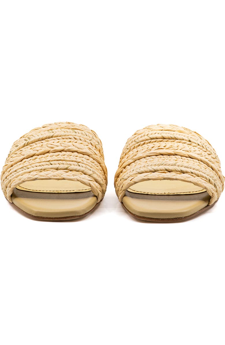 Andrea Gomez Denisse Raffia Slide Flat, Alternate, color, Natural Raffia