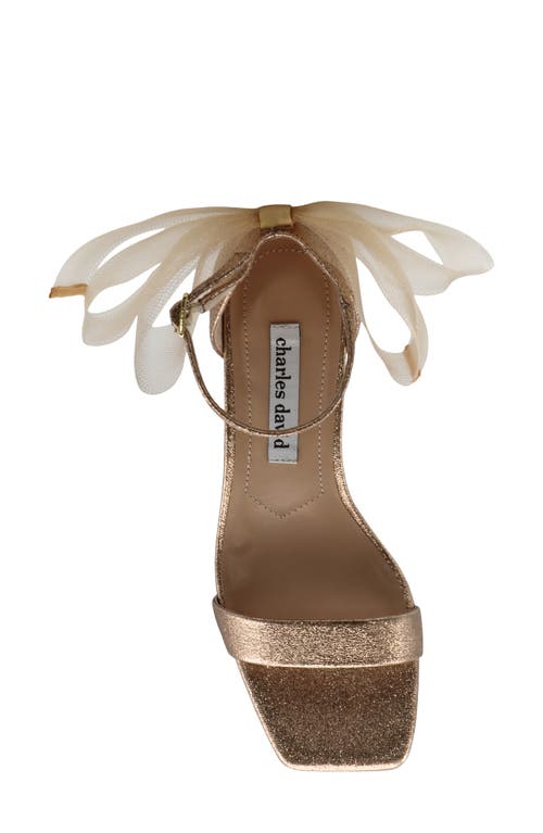 Charles David Riley Ankle Strap Sandal In Champagne