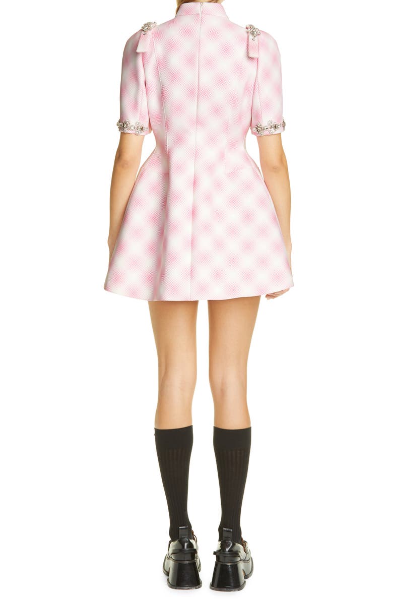 Shushu/Tong Qipao Embellished Check Minidress, Alternate, color,