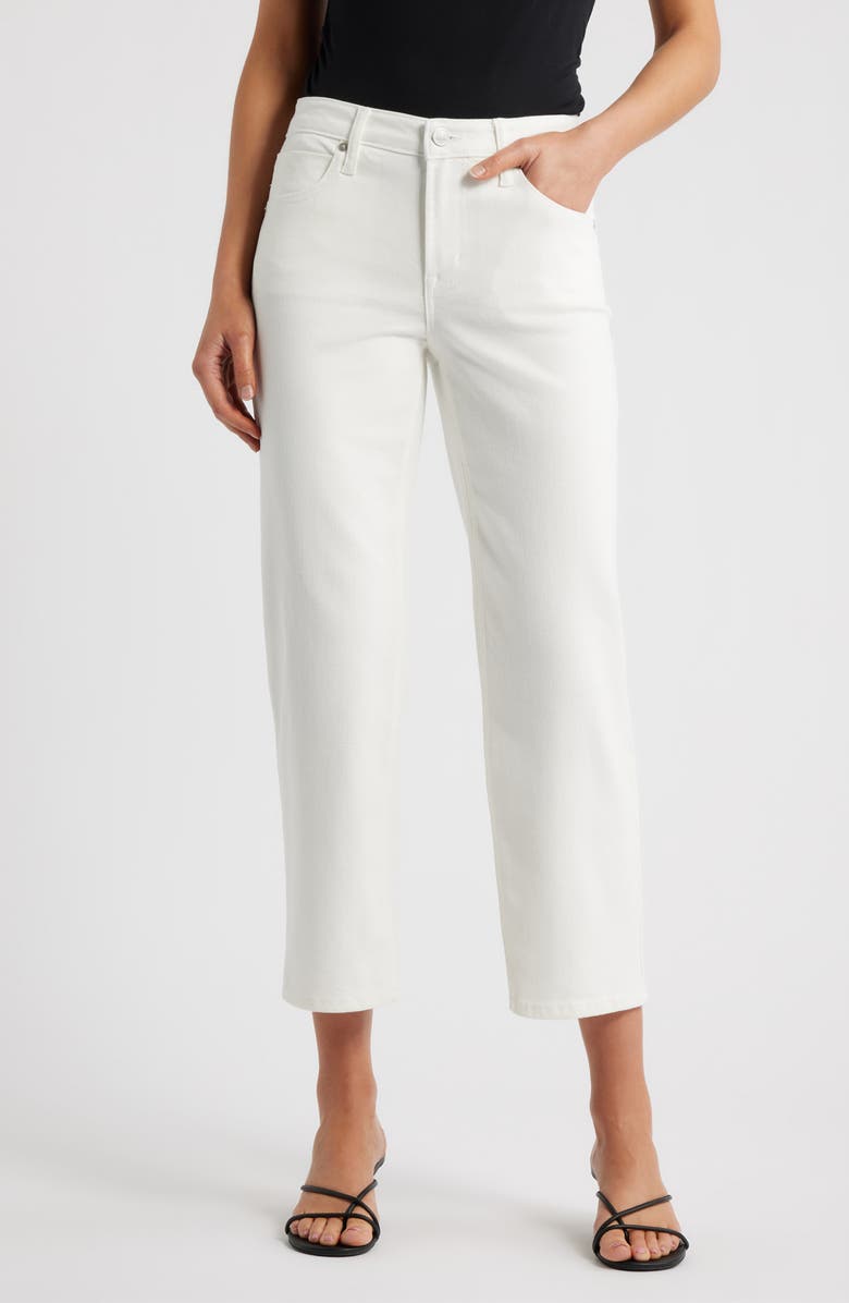 CITY BLUES Dover Crop Straight Leg Jeans, Main, color, Ivory