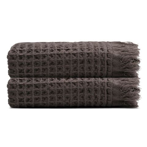 Waffle Turkish Cotton Kitchen & Guest Towel - Set of 2