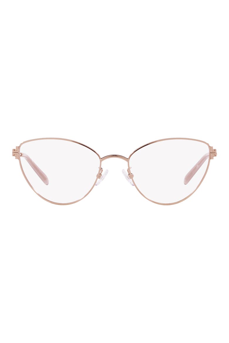 53mm Cat Eye Optical Glasses, Main, color, ROSE GOLD