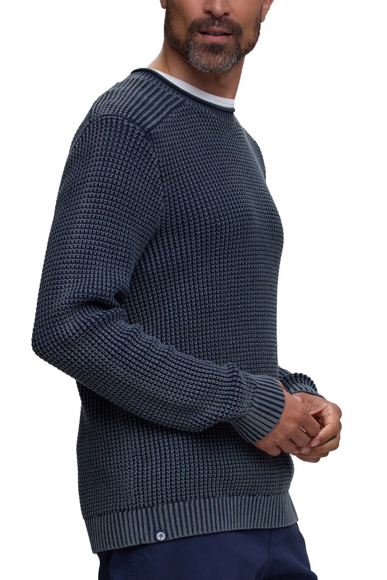 Sunbleached Roll Neck Cotton Sweater, Alternate, color, INDIGO