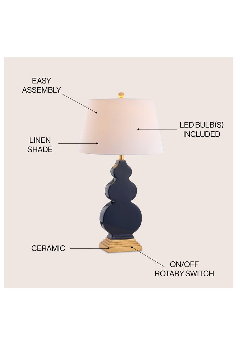 Carter 29" Ceramic/Resin LED Table Lamp, Alternate, color, Navy/Gold