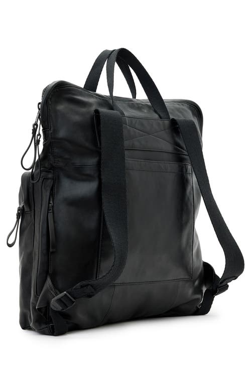 Allsaints Haven Force Leather Backpack In Black