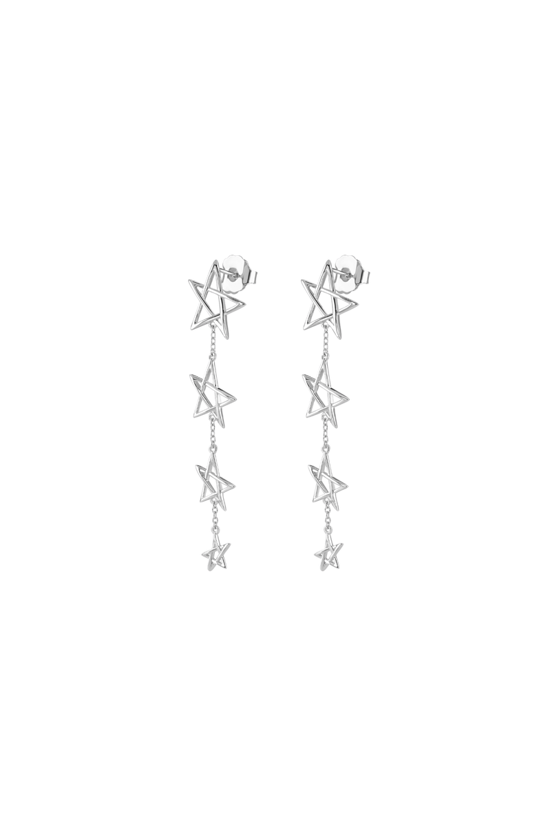 Lucy Quartermaine Quarter Sol Star Earrings, Main, color, Sterling Silver