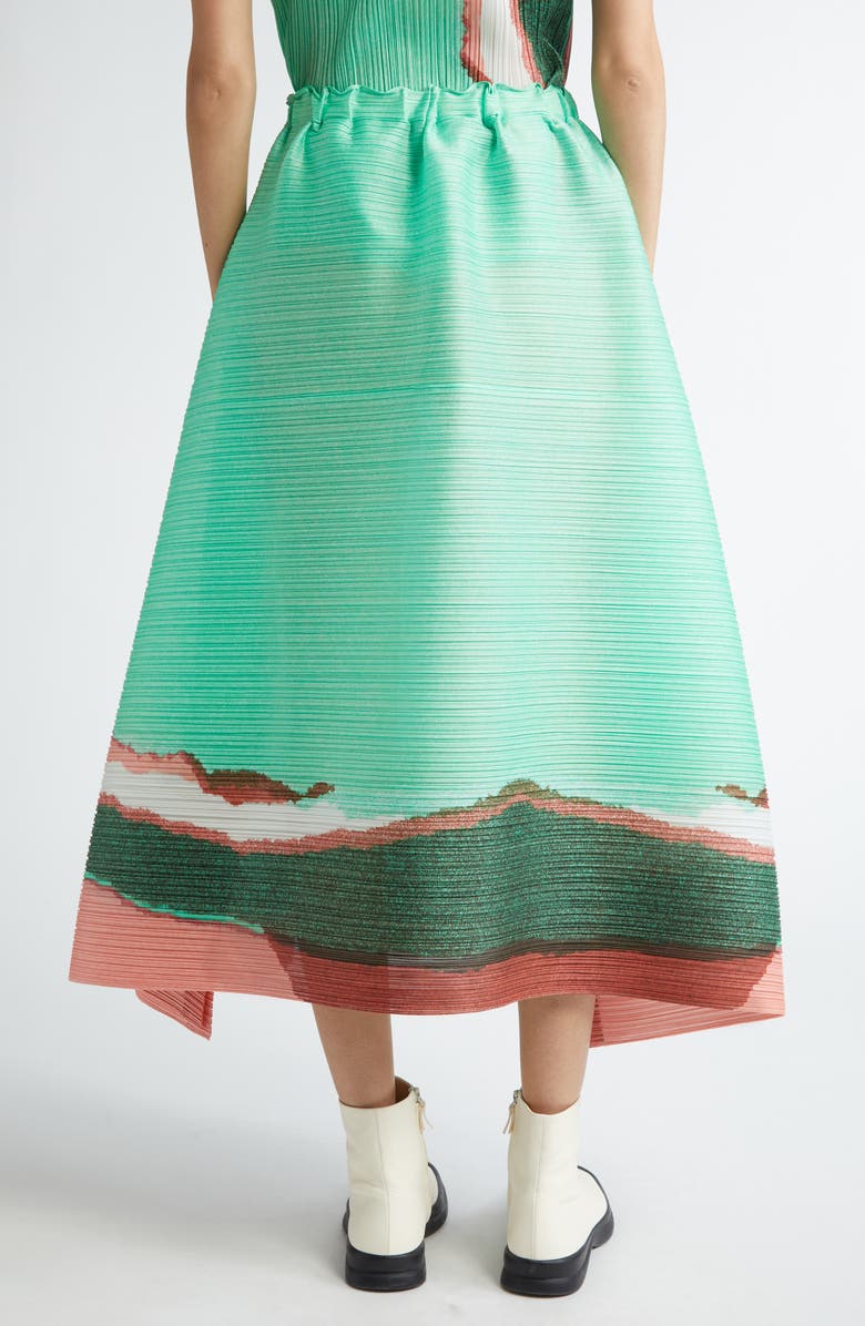 Pleats Please Issey Miyake Grainy Colors Pleated Midi Skirt, Alternate, color, 