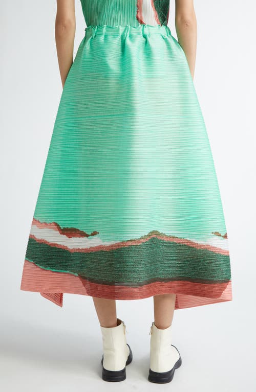 Shop Issey Miyake Pleats Please Grainy Colors Pleated Midi Skirt