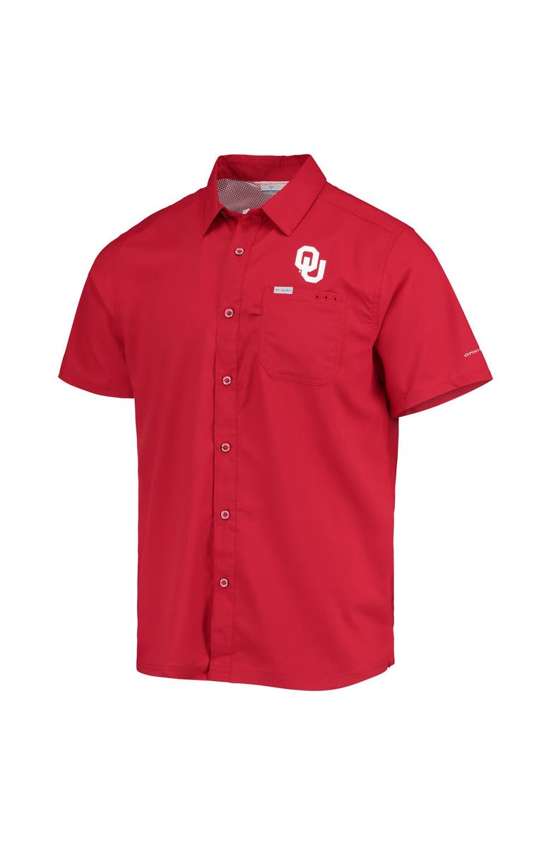 Columbia Men's Columbia PFG Crimson Oklahoma Sooners Slack Tide Camp Button-Up Shirt, Alternate, color, Crimson
