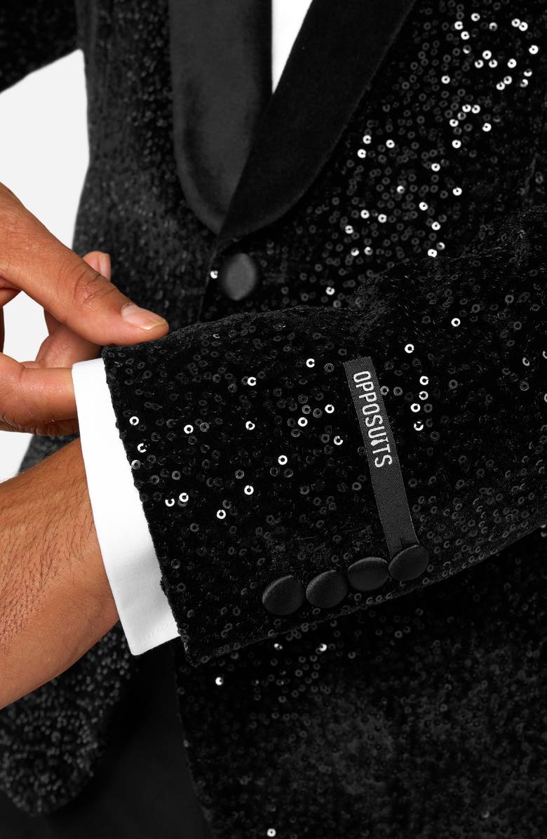OppoSuits Black Sequin Dinner Jacket, Alternate, color, Black