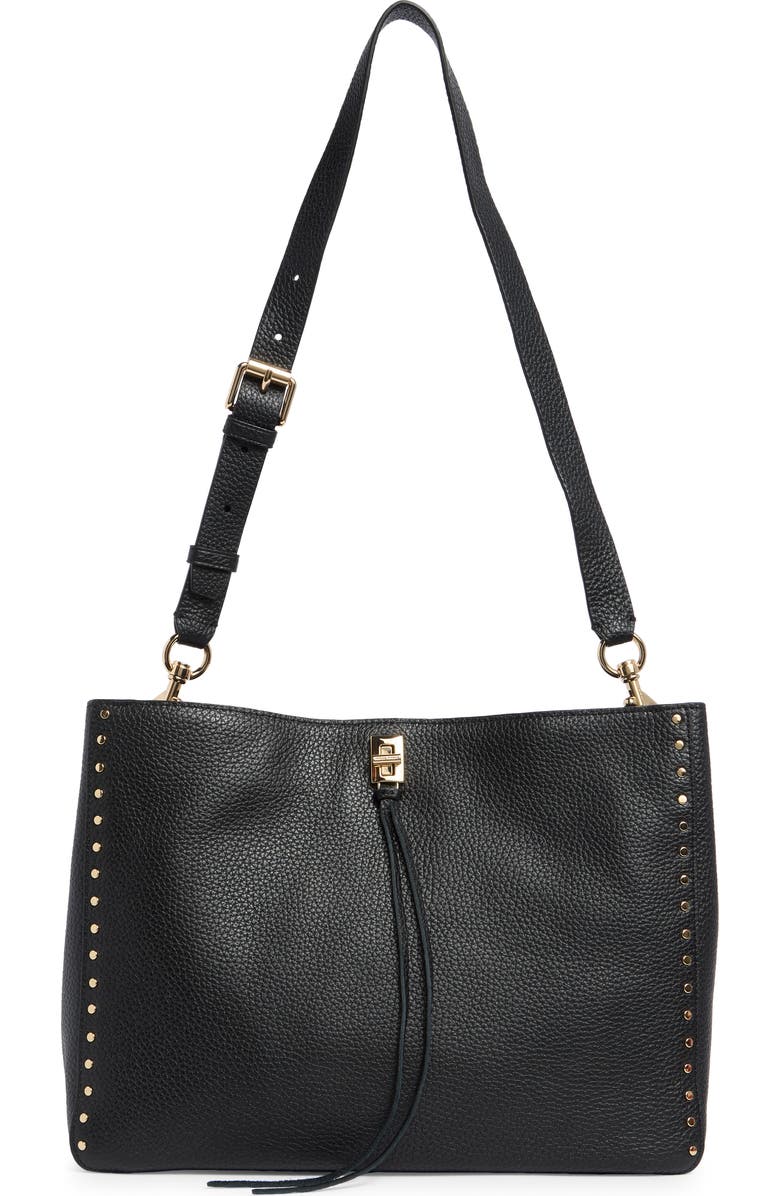 Rebecca Minkoff Darren Large Shoulder Bag, Main, color, Black