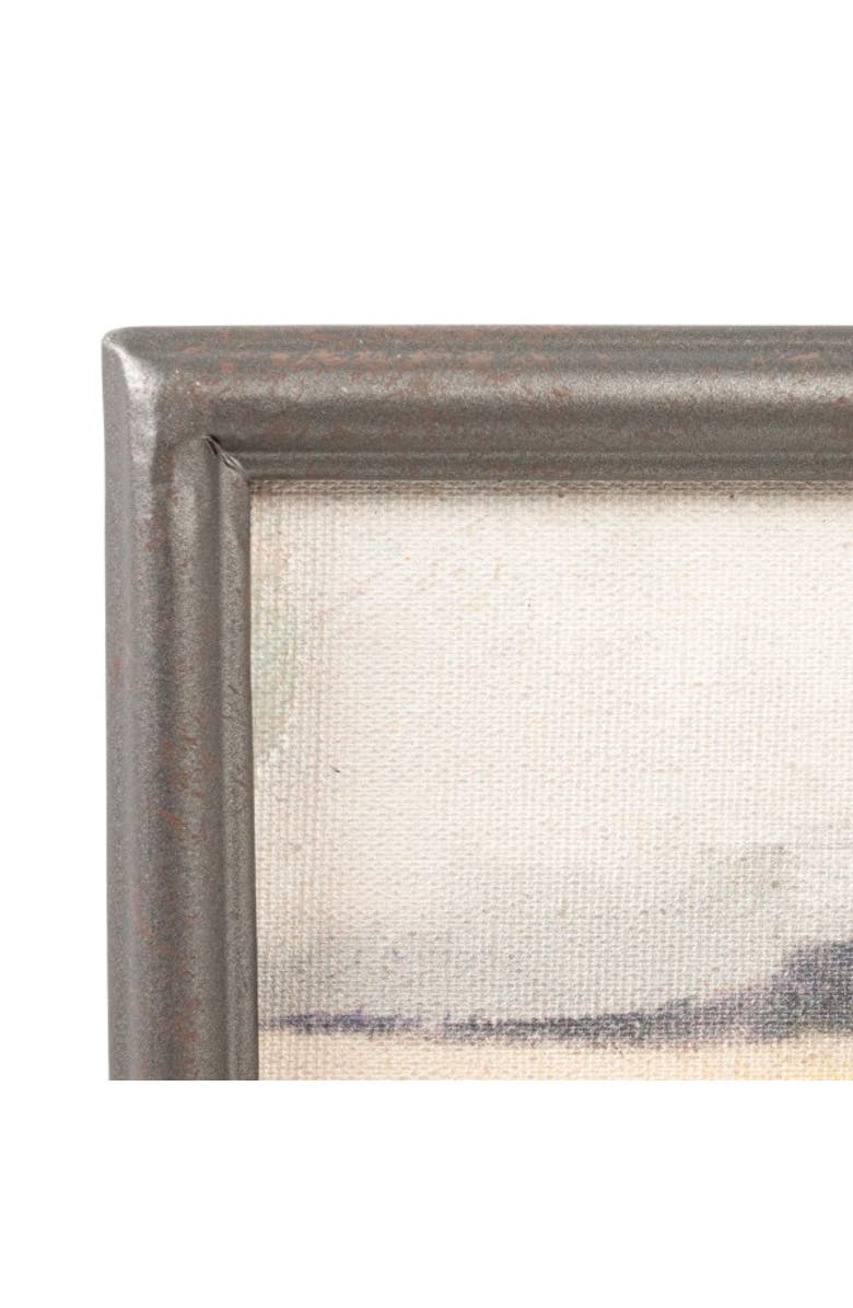 Storied Home Metal and Wood Framed Landscape Wall Art with Hanging Bracket, Multicolor, Alternate, color, Blue