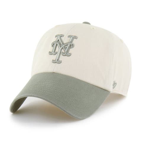 Men's '47  Natural/Olive New York Mets Two-Tone Fashion Clean Up Adjustable Hat
