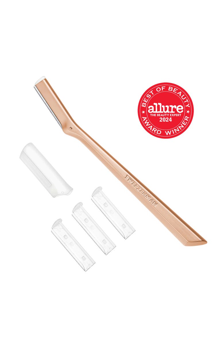 TWEEZERMAN Rose Gold Facial Razor, Alternate, color, 