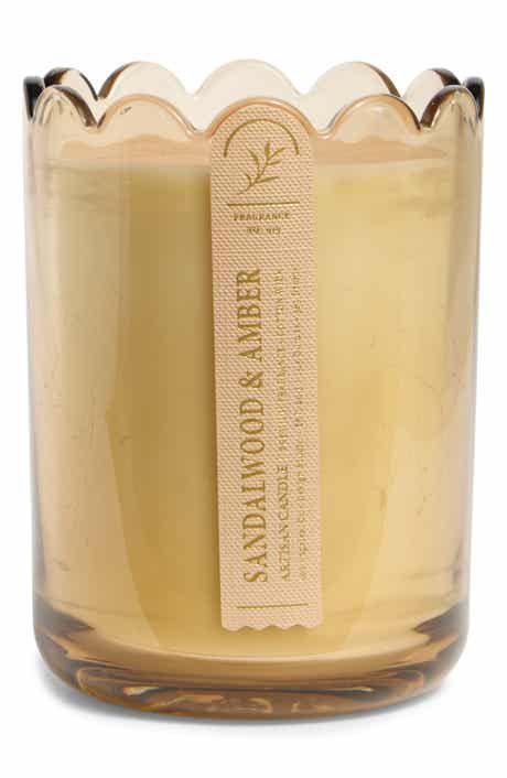 PORTOFINO CANDLES Sandalwood & Amber Scalloped Artisan Candle