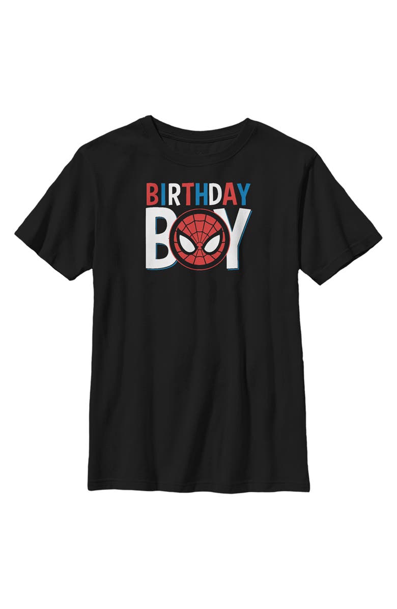 Marvel Boy's Marvel Birthday Boy Spider-Man  Graphic T-Shirt, Main, color, Black