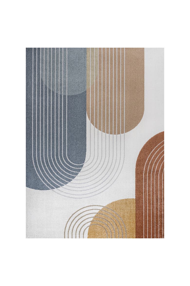 Arches Contemporary Minimalist Machine-Washable Area Rug, Alternate, color, Multi