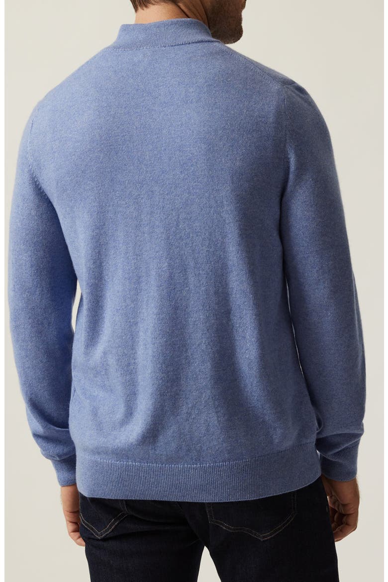 Cashmere, Silk & Wool Quarter Zip Sweater, Alternate, color, SKIPPER BLUE