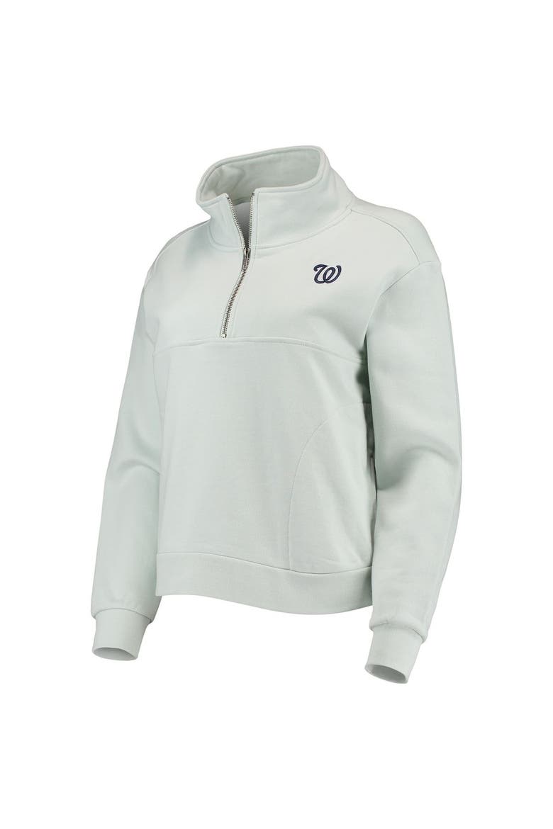 Women's The Wild Collective Light Blue Washington Nationals Two-Hit Quarter-Zip Pullover Top, Alternate, color, Light Blue