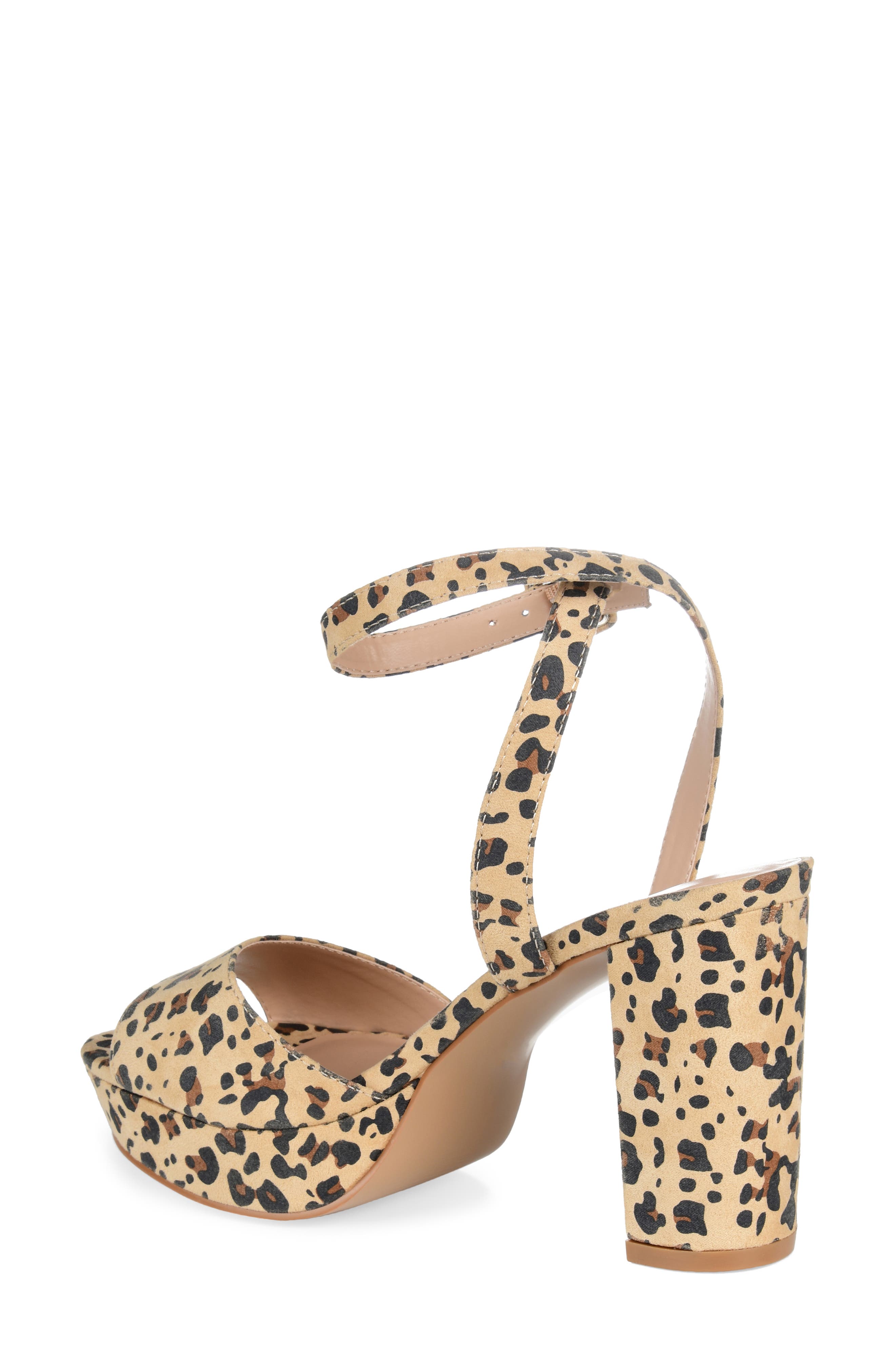 Journee Collection JOURNEE Nairri Platform Sandal, Alternate, color, Leopard