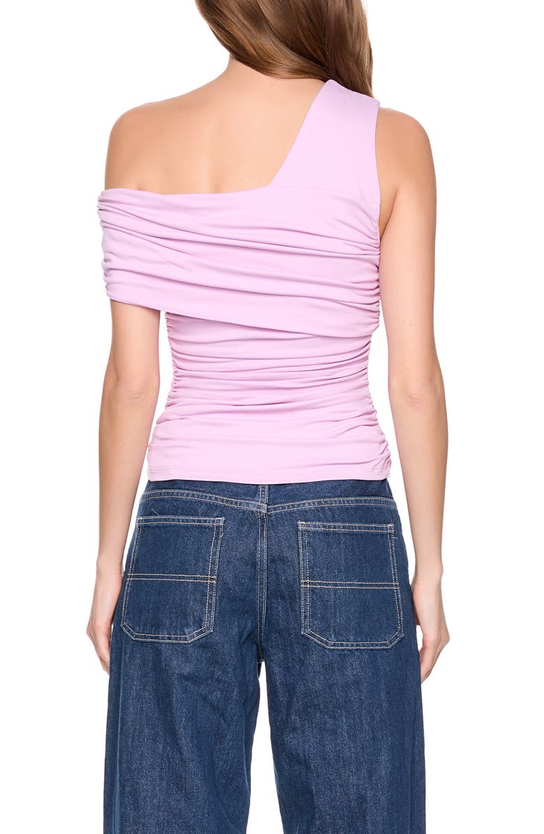 Susana Monaco One-Shoulder Gathered Knit Top, Alternate, color, Pink Diamond