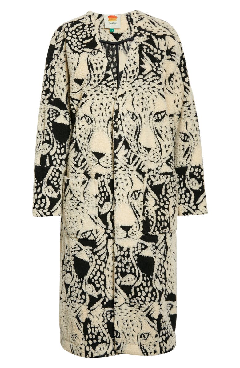 FARM Rio Midnight Leopard Fleece Jacket, Alternate, color, 