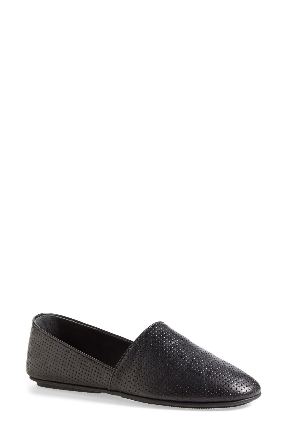 Vince 'Bogart' Perforated Leather Flat, Main, color, 
