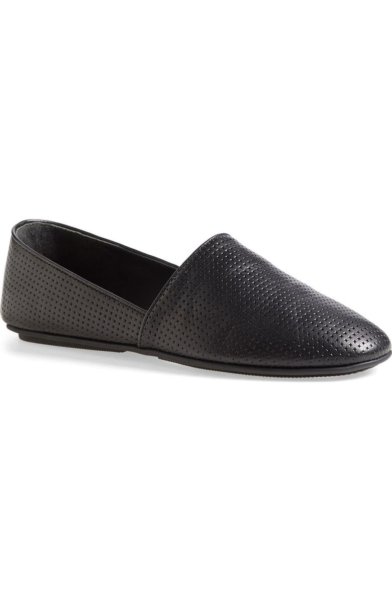 Vince 'Bogart' Perforated Leather Flat, Main, color,