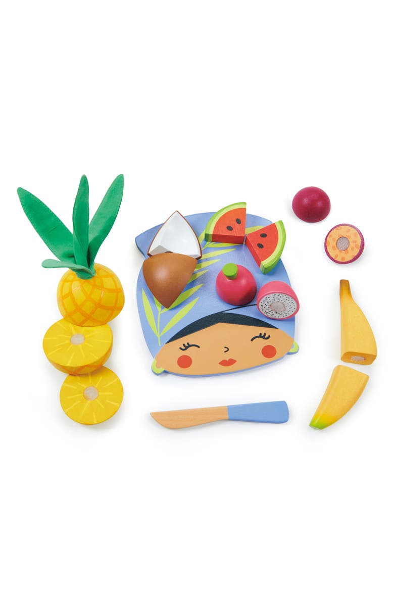 Tender Leaf Toys Tropical Fruit Cutting Board Playset, Alternate, color, Multi
