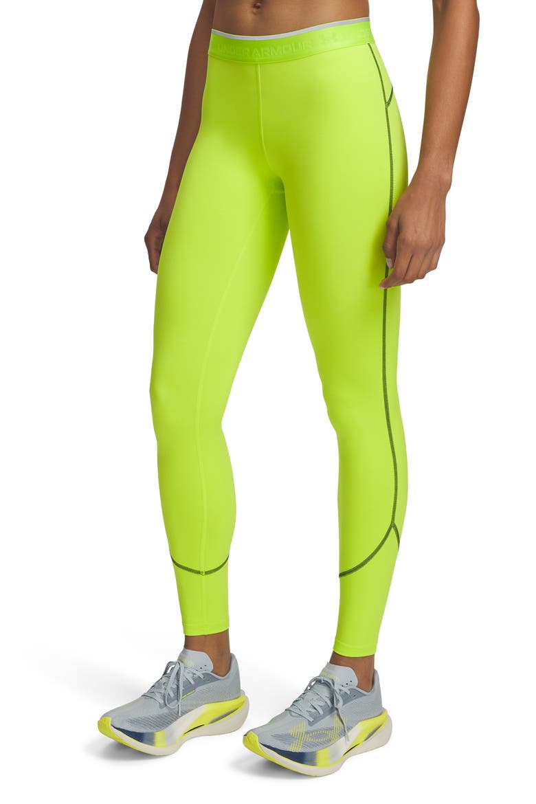 HeatGear Elite Performance High Waist Leggings, Main, color, 394 GREEN CITRINE