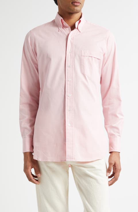 Pinpoint Cotton Oxford Button-Down Shirt