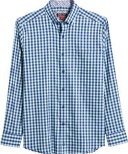 Johnston & Murphy XC4® Two-Tone Gingham Performance Button-Down Shirt