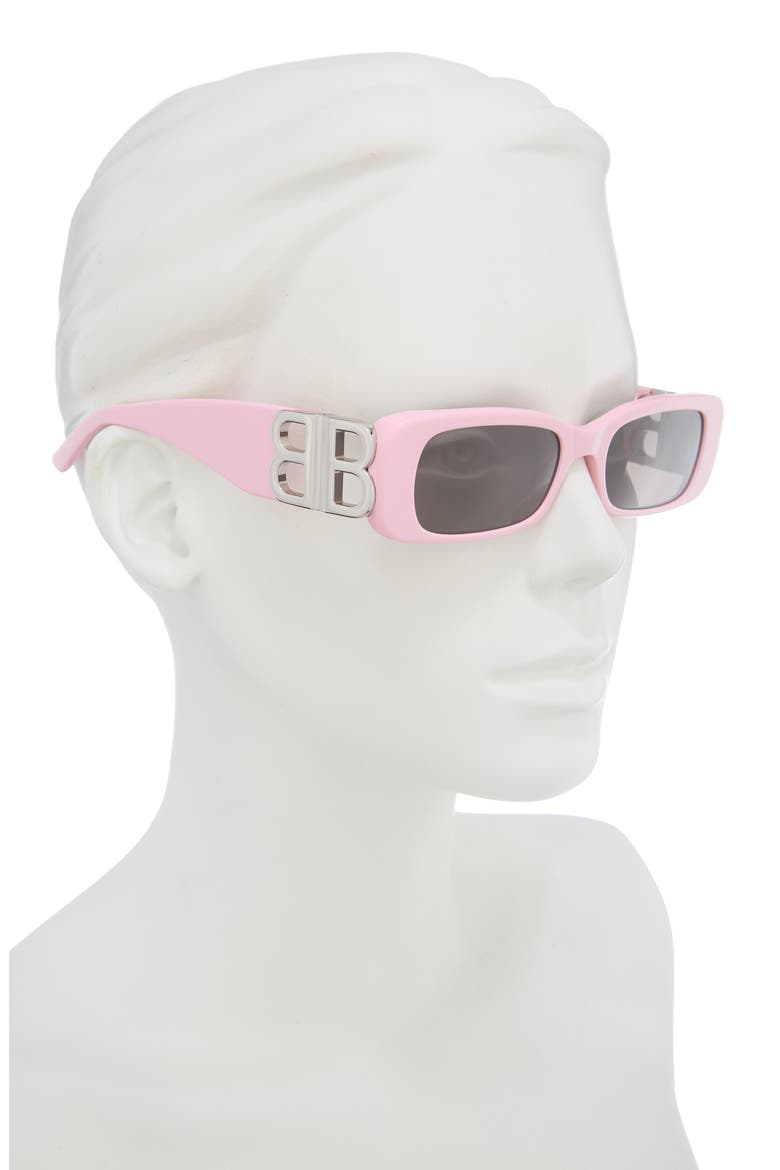 51mm Square Sunglasses, Alternate, color, PINK SILVER GREY