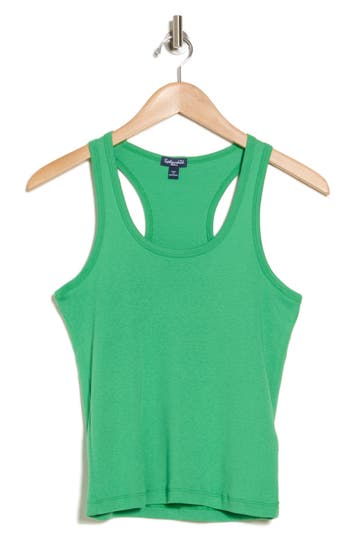 Splendid Rib Knit Tank In Kelley Green