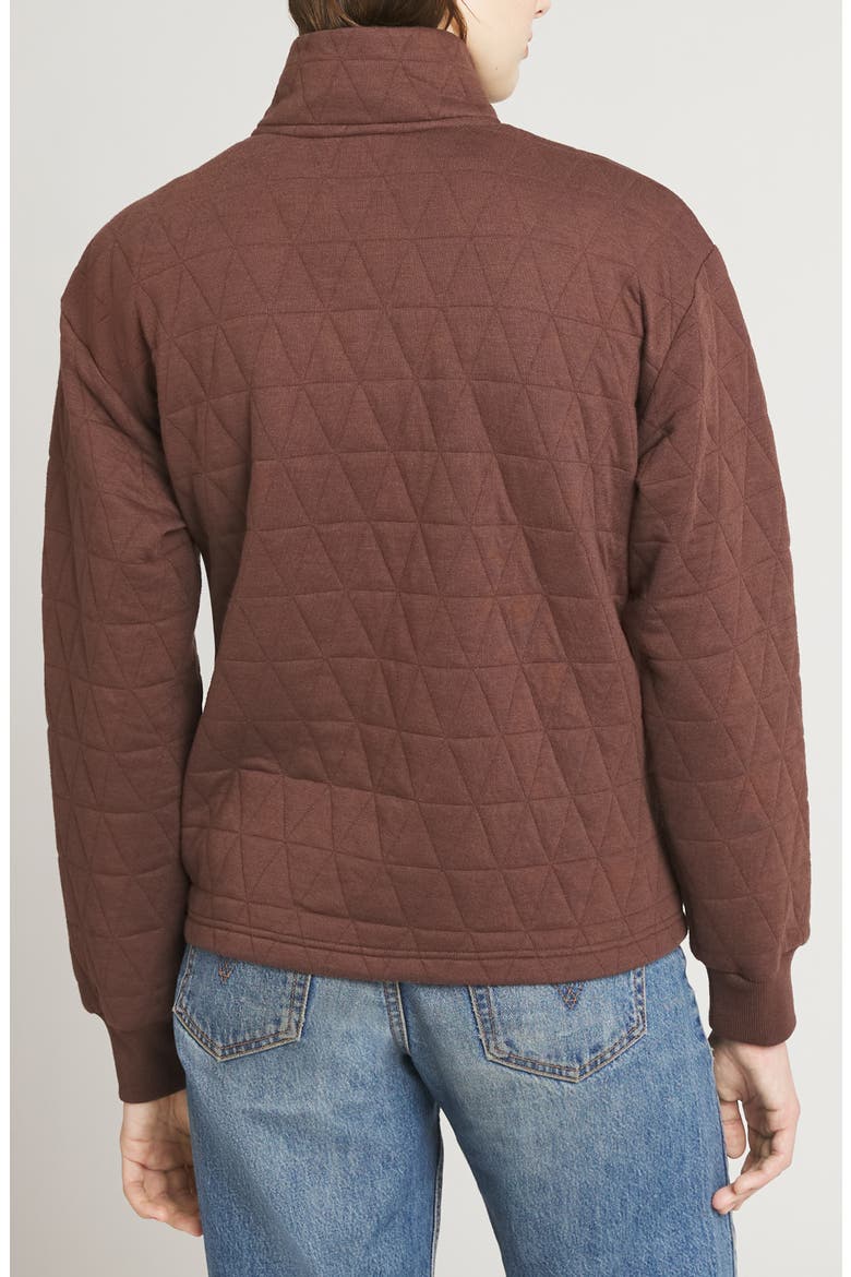 Quilted Pullover Sweatshirt, Alternate, color, SHAVED CHOCOLATE