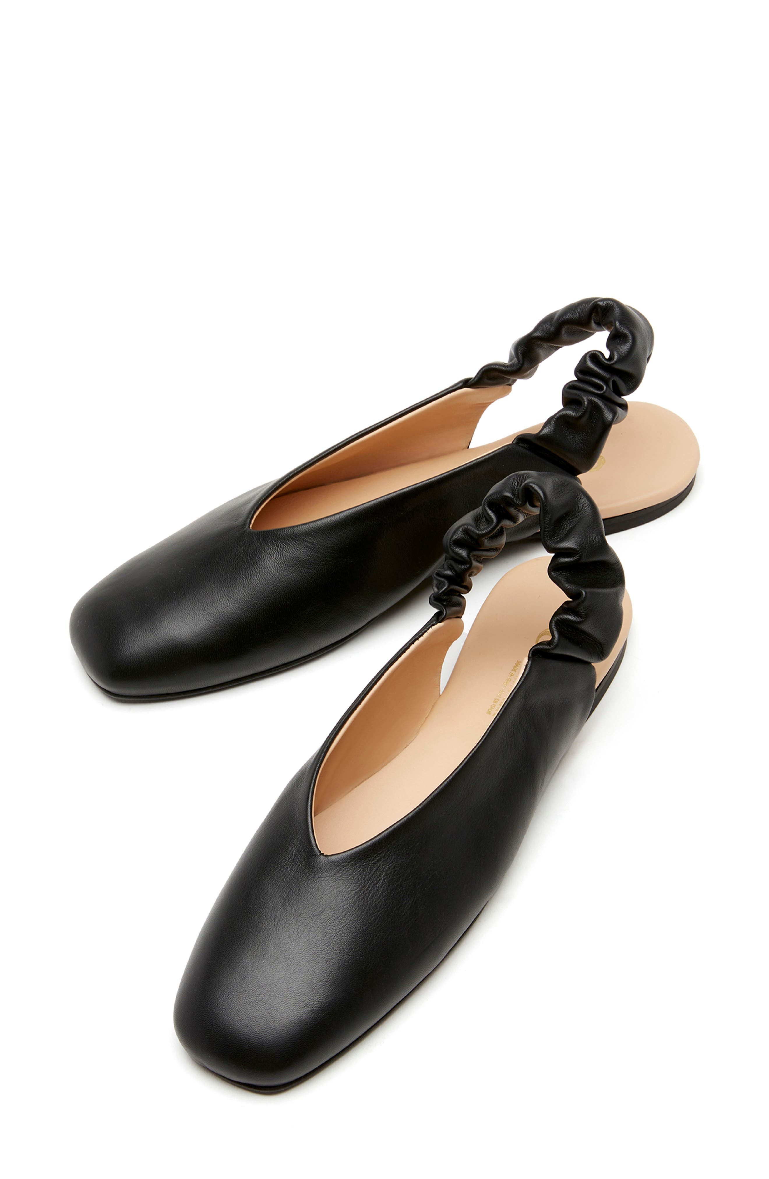 La Canadienne Glenn City Dry<sup>™</sup> Waterproof Slingback Flat, Alternate, color, Black Leather
