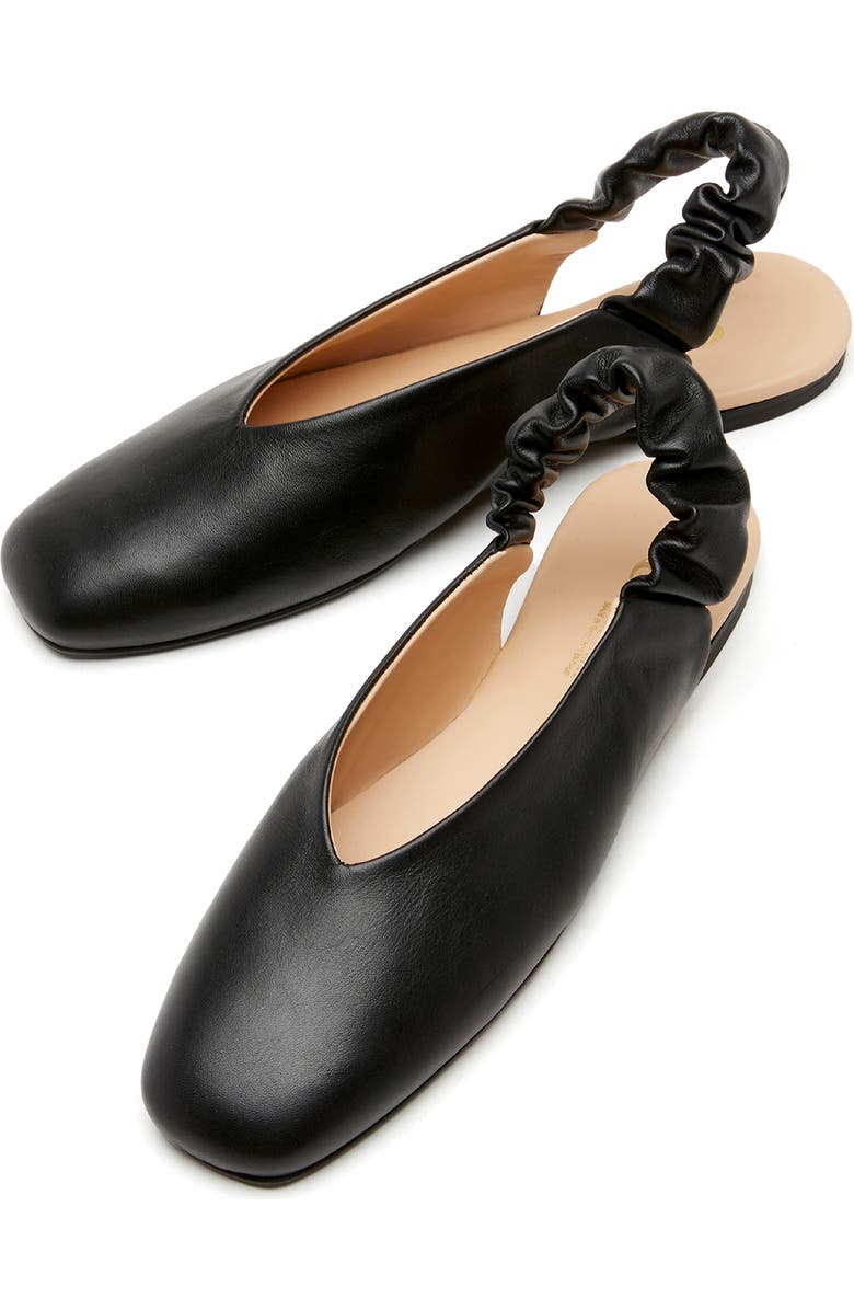 La Canadienne Glenn City Dry<sup>™</sup> Waterproof Slingback Flat, Alternate, color, Black Leather