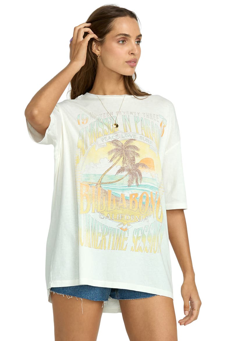 Sunset Mindset Oversize Cotton Graphic T-Shirt, Alternate, color, STENCIL WASH