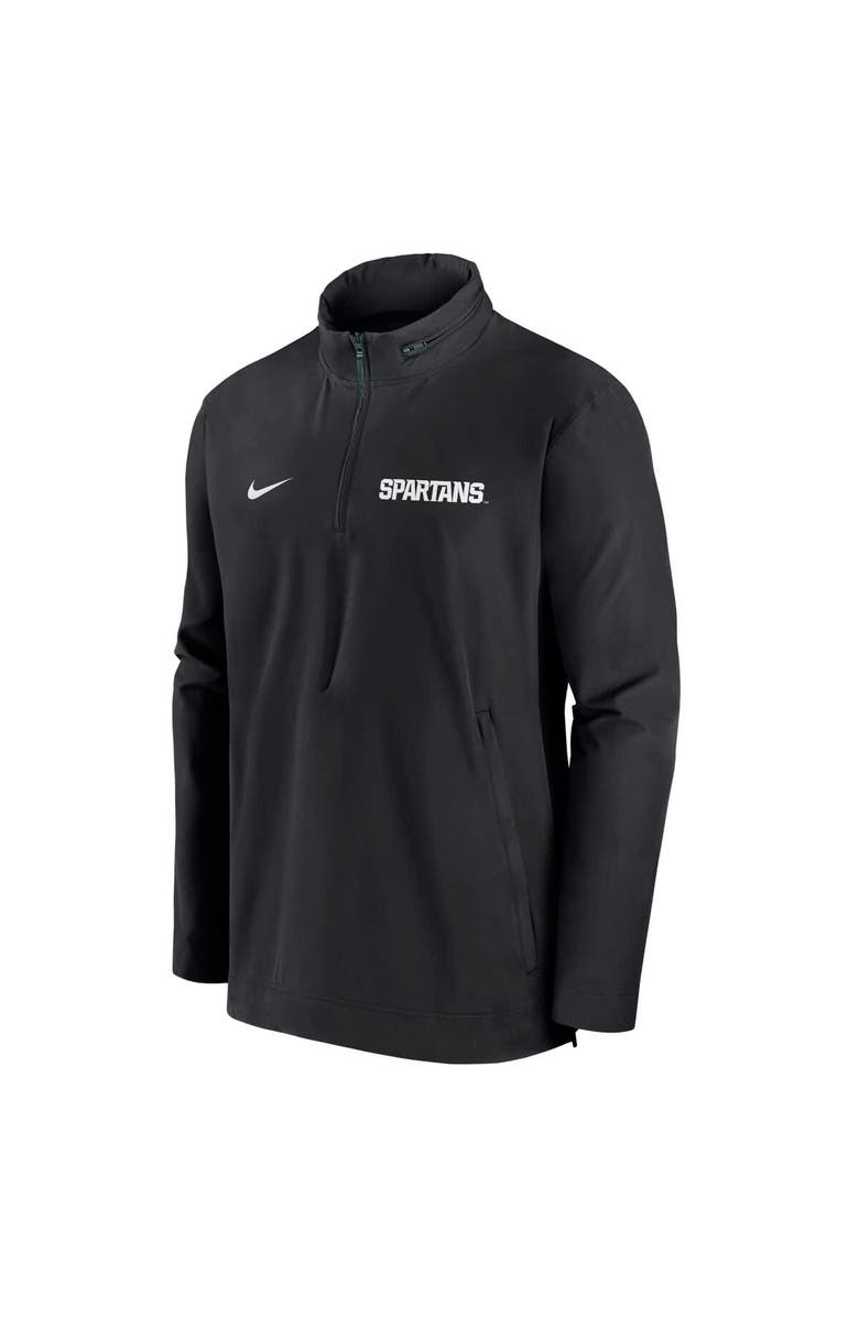 Nike Men's Nike Black Michigan State Spartans Sideline Coaches Quarter-Zip Jacket, Alternate, color, Black