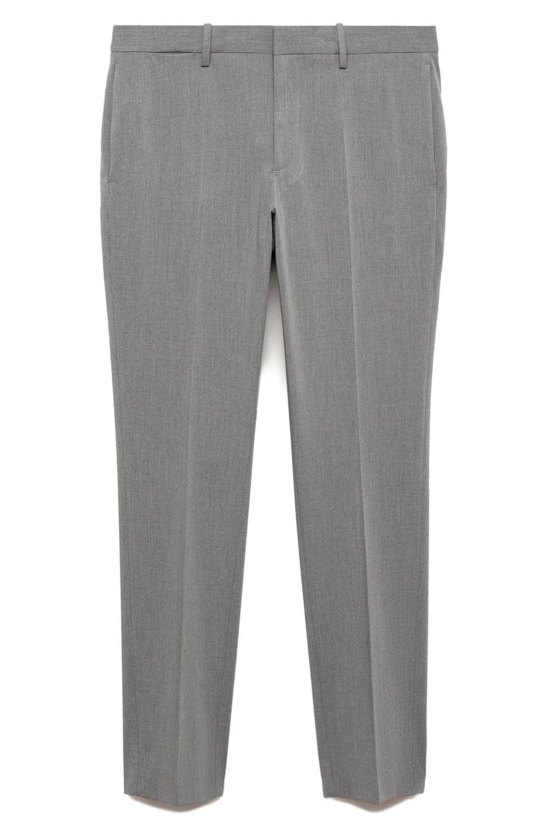 MANGO Super Slim Fit Stretch Suit Pants, Alternate, color, Grey