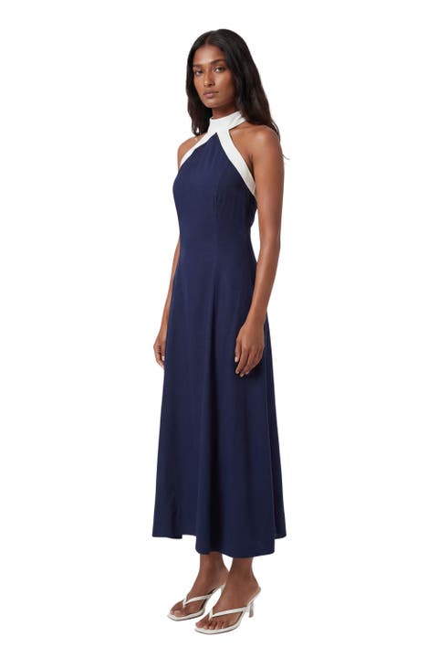 Linen Halter Maxi Dress