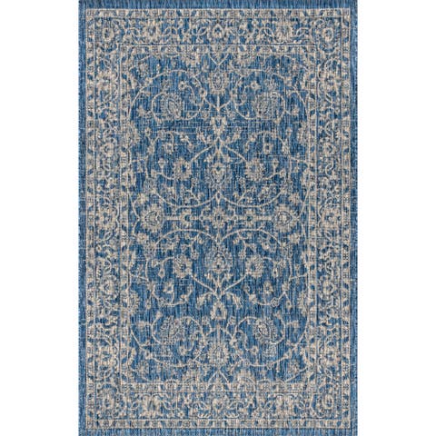 Palazzo Vine and Border Textured Weave Indoor/Outdoor Area Rug