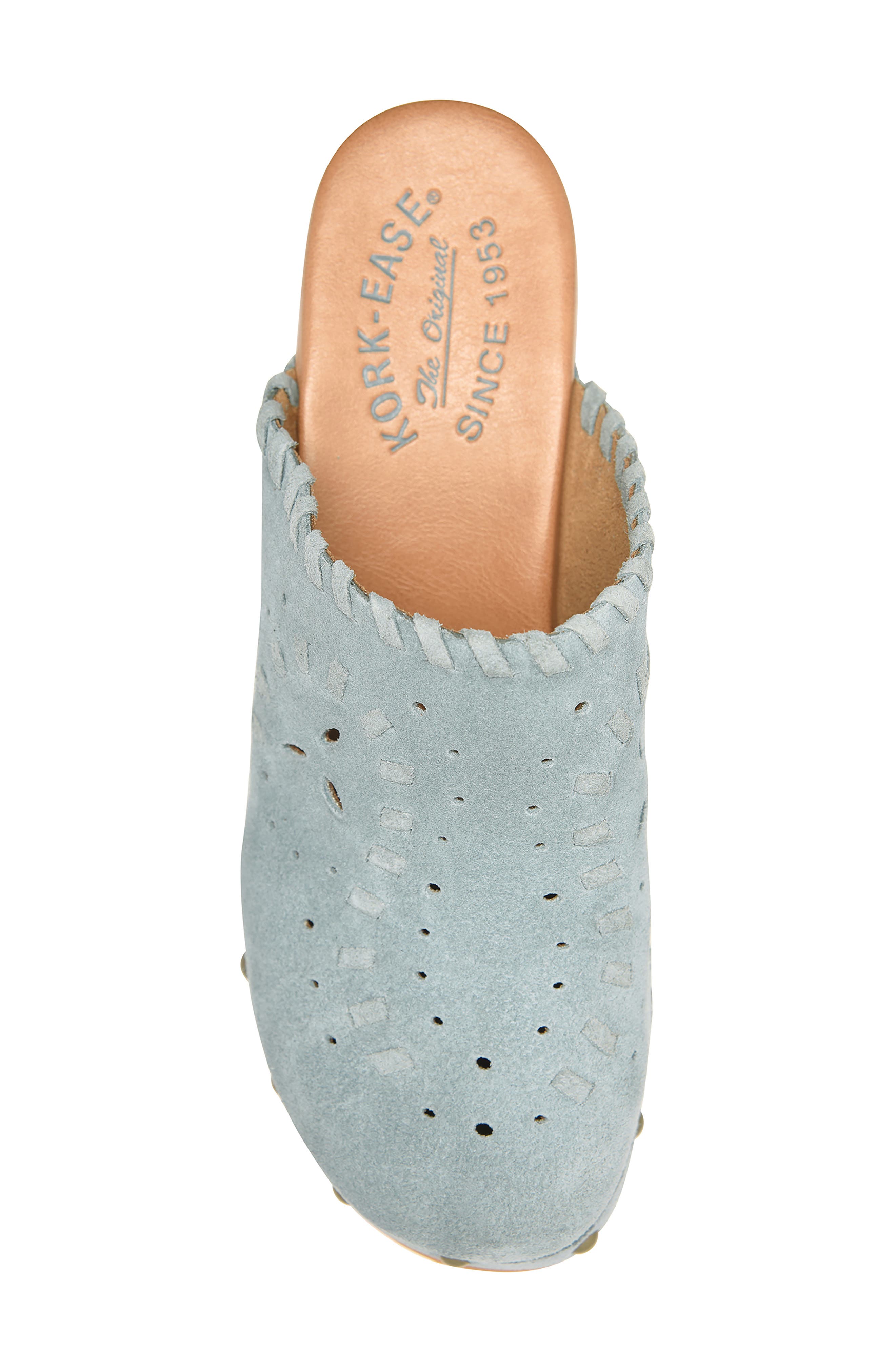 Tomika Perforated Clog, Alternate, color, LIGHT BLUE SUEDE