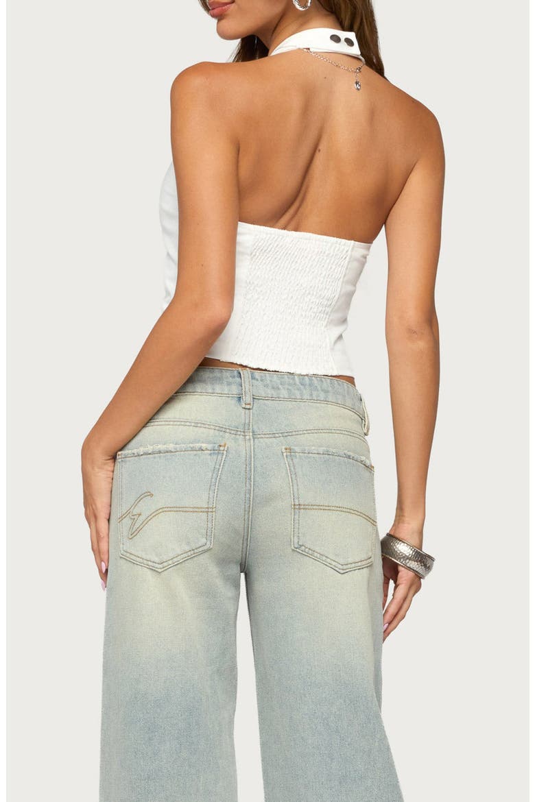 Biri Studded Halter Top, Alternate, color, WHITE